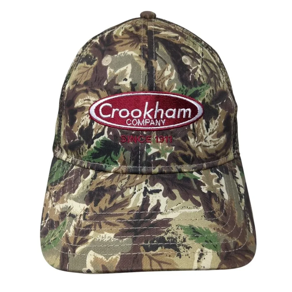 Crookham Company Since 1911 Strapback Trucker Hat OSFM Mesh Back Otto